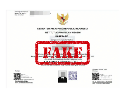 Fake ijazah